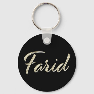 Farid-weißer Button-Schlüsselger Schlüsselanhänger