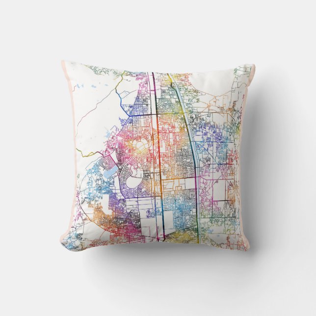 Faridabad Haryana city Map Kissen (Vorderseite)