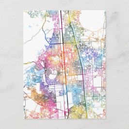 Faridabad Haryana city Map Postkarte