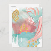 Faridas Abstrakt - Gereizte Farben Postkarte (Vorne/Hinten)