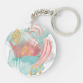 Faridas Abstrakt - Gereizte Farben Schlüsselanhänger (Rückseite)