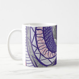 Farimah | Abstrakte Fließende Handgezeichnete Kuns Kaffeetasse