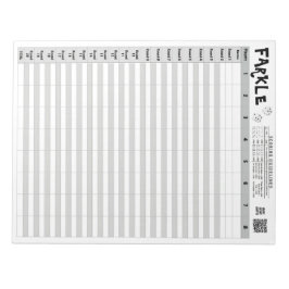 Farkle Big Score Sheets mit Regeln, die leicht zer Notizblock