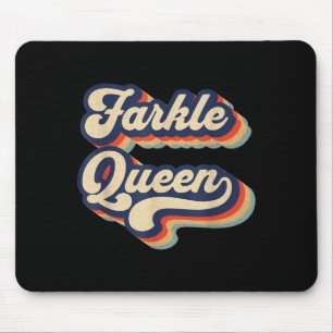 Farkle-Königin Vintage Farkle-Würfelspiel Frauen  Mousepad