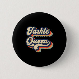 Farkle Queen Vintage Farkle Würfelspiel Damen Button