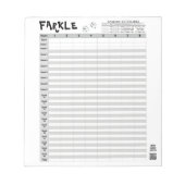 Farkle Score Sheets mit Regeln einfach wegreißen Notizblock (Vorderseite)