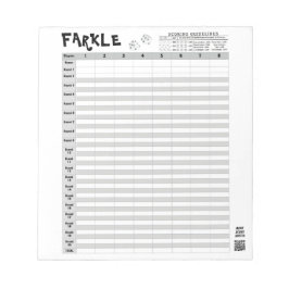 Farkle Score Sheets mit Regeln einfach wegreißen Notizblock