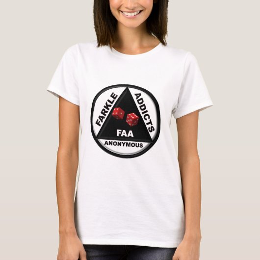 Farkle Süchtige anonym (Version 2010) T-Shirt (Vorderseite)