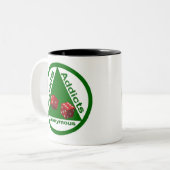 Farkle Süchtige anonym Zweifarbige Tasse (Vorderseite Links)