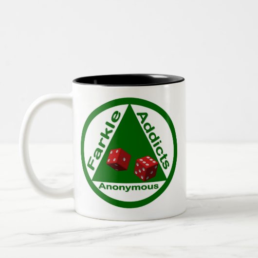 Farkle Süchtige anonym Zweifarbige Tasse (Links)