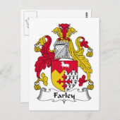 Farley Familienwappen Postkarte (Vorne/Hinten)