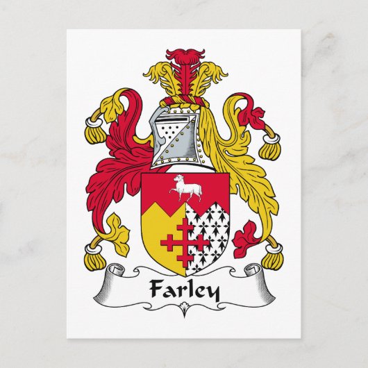 Farley Familienwappen Postkarte (Vorderseite)