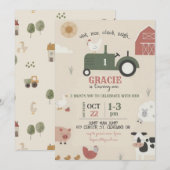 Farm and Animals Birthday Invitation Einladung (Vorne/Hinten)