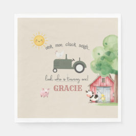 Farm and Animals Birthday Paper  Serviette