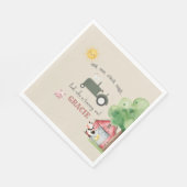 Farm and Animals Birthday Paper  Serviette (Ecke)