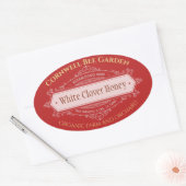 Farm and Orchard Red Honey Jar Ovaler Aufkleber (Umschlag)