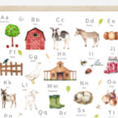 Farm Animal Alphabet ABC Poster Kids Room Decor
