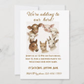 Farm Animal Baby Shower Invitation Einladung (Vorderseite)