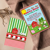 Farm Animal Barnyard Baby Shower Einladung