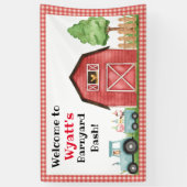 Farm Animal / Barnyard Birthday Banner (Vertikal)