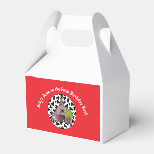 Farm Animal Barnyard Birthday Favor Box Anpassen Geschenkschachtel
