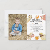 Farm Animal Barnyard Birthday Party Dankeskarte (Vorderseite)