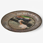 Farm Animal Barnyard Fun Personalisiertes Party Pappteller (Schrägansicht)