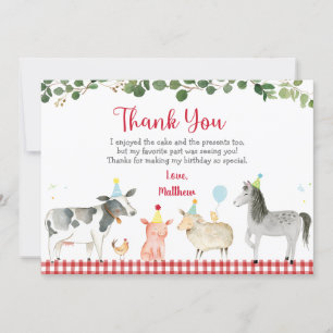 Farm Animal Barnyard Greenery Geburtstag Vielen Da Einladung