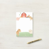 Farm Animal Barnyard Wasserfarbe Sticknotizen Post-it Klebezettel (Auf Schreibtisch)