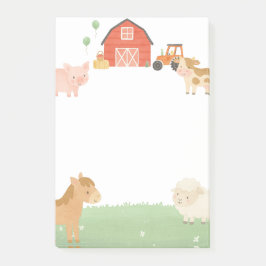 Farm Animal Barnyard Wasserfarbe Sticknotizen Post-it Klebezettel