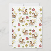 Farm Animal Barry Thema 2. Geburtstag Einladung (Rückseite)