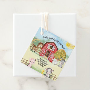 Farm Animal Barry Thema 2. Geburtstag Geschenkanhänger