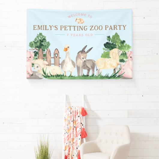 Farm Animal Birthday Party Banner (InSitu)