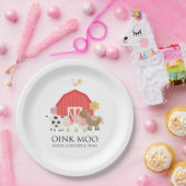 Farm Animal Birthday Party Platte Roter Stall Pappteller (Party)