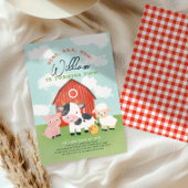 Farm Animal Boys Barnyard 2. Geburtstag Einladung