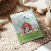 Farm Animal Boys Barnyard Kids Birthday Einladung