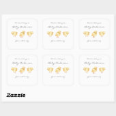 Farm Animal Chips Baby Dusche Buchzeichen Quadratischer Aufkleber (Blatt)