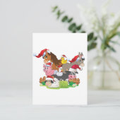 Farm Animal Christmas Feiertagspostkarte (Stehend Vorderseite)