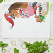 Farm Animal Christmas Handtuch (Gefaltet)