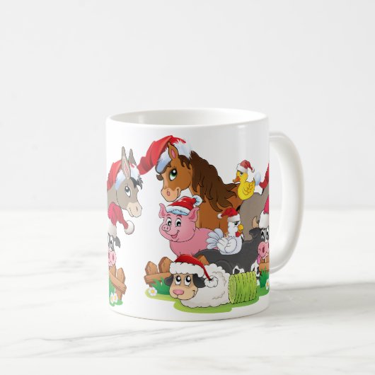 Farm Animal Christmas Kaffeetasse (VorderseiteRechts)