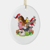 Farm Animal Christmas Keramik Ornament (Rechts)
