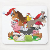Farm Animal Christmas Mousepad (Vorne)