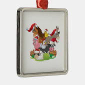 Farm Animal Christmas Ornament Aus Metall (Rechts)