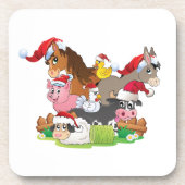 Farm Animal Christmas Untersetzer (Vorderseite)