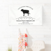 farm animal Cow Silhouette Banner (Insitu)