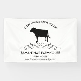 farm animal Cow Silhouette Banner
