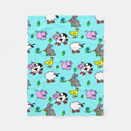 Farm Animal Fleece Blanket (Vorderseite)