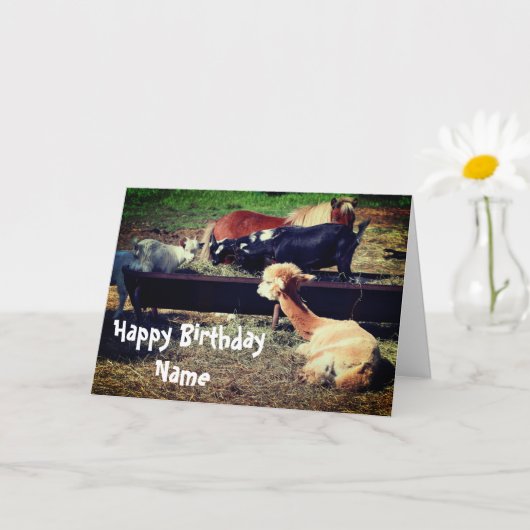 Farm Animal Friends Personalisierten Geburtstag Karte (Kleine Pflanze)