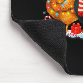 Farm Animal Funny Chicken Christmas Lights Cute Xm Mousepad (Ecke)