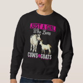 Farm Animal Girls Farmer Women Farming Goat Cow Sweatshirt (Vorderseite)